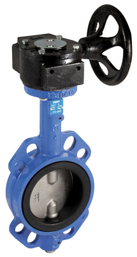 6" WAFER BUTTERFLY VALVE CI/SS/NBR GEAR - GEAR/150SSNBR