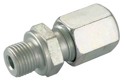 6mm OD x 3/8" BSP MALE STUD LIGHT DUTY FORM B - GEV6LR3/8