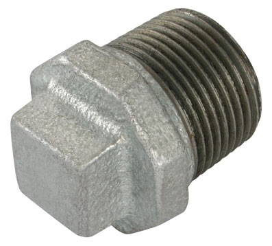 1" BSPT MALE BEADED PLUG GALVANISED GF290G - GF290-1