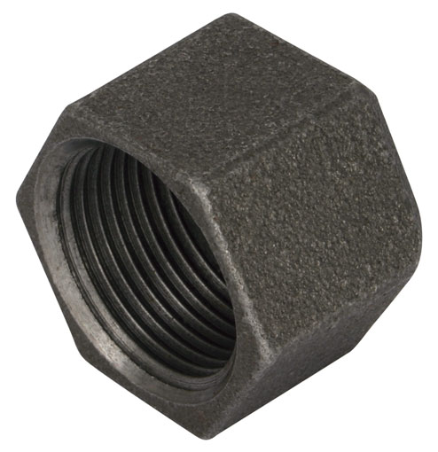 3/8" BSPP FEMALE CAP BLACK GF300 - GF300-38N