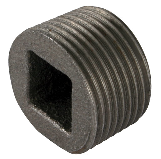 2" BSPP RECESSED PLUG BLACK GF596 - GF596-2N