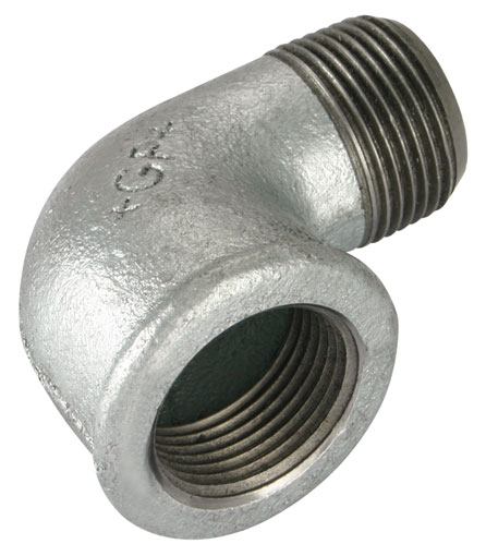 4" BSPT MALE x FEMALE ELBOW 90 GALVANISED GF92G - GF92-4