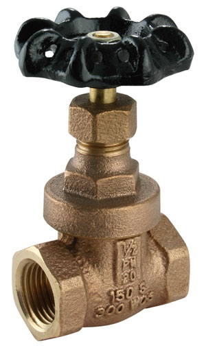 1" BSPT FEMALE x FEMALE BZ GATE VALVE HAND WHEEL - GVBZ375HW-1