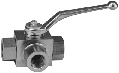 3/4" BSP 4WAY T-PORT HYDRAULIC BALL VALVE - H4BVT-34