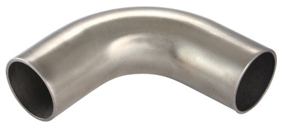 2.1/2" SIZE PLAIN 90 BEND SHORT STAINLESS STEEL - HYG-90S-2.5