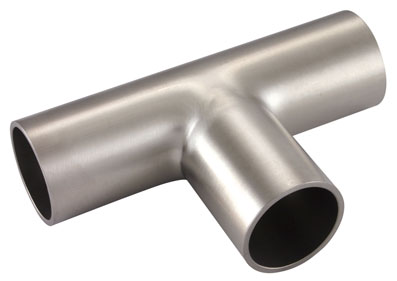 3" SIZE PLAIN TEE LONG STAINLESS STEEL - HYG-TL-3