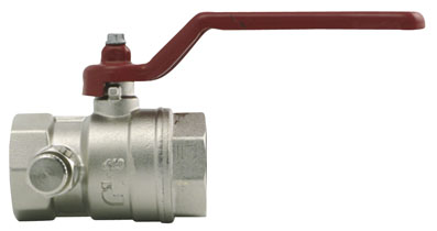 1" BSPP FEMALE x FEMALE FULL FLOW BALL VALVE & DRAIN - IT115-1