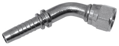 7/16" JIC 37 FEMALE x 1/4" ID HOSE 45 ELBOW - JF044504CF