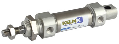 25mm x 25mm MAGNETIC DOUBLE ACTING MINI CYLINDERS C/W STAINLESS STEEL ROD - KB-25X25-S-CA