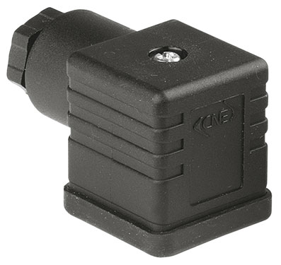 BLACK SOLENOID DIN CONNECTORS FORM B 11MM PIN SPACING - KB132000B9