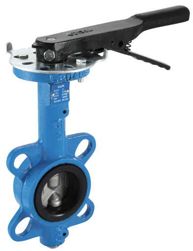 4" WAFER BUTTERFLY VALVE CI/SS/PT GEAR - GEAR/100SSPT