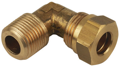 1/4" OD x 1/4" BSPT MALE BRASS ELBOW - MSE14-14