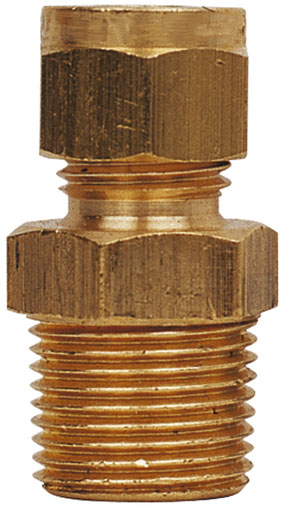 1/8" OD x 1/8" BSPT MALE BRASS STUD - MST18-18