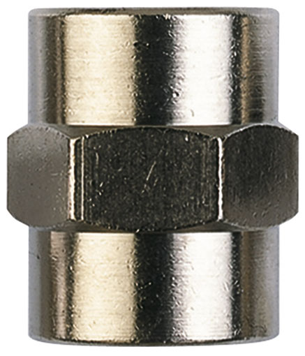 1/8" x 1/8" BSPP FEMALE SOCKET BRASS NICKEL - MU10