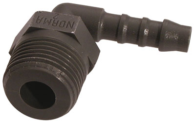 1/8" BSPT MALE ELBOW x 04mm ID HOSE TAIL - NOR-WES4R18