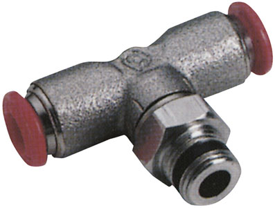 08mm OD x 1/4" BSPT MALE SWIVEL BRANCH TEE - P11-8-1/4