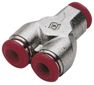 08mm OD EQUAL "Y" PIECE PUSH-IN - P21-8