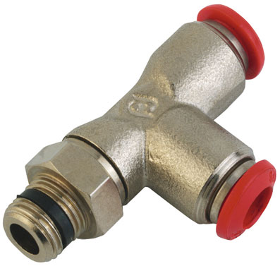 08mm OD x 1/4" BSPT MALE SWIVEL TEE PUSH-IN - P44-8-1/4