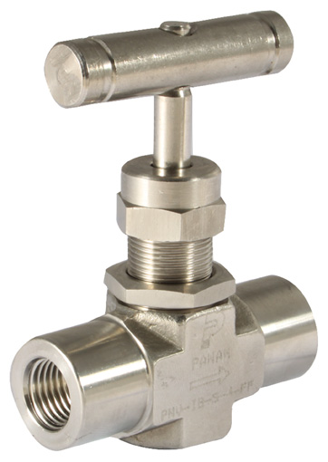 1/2" NPTF FEMALE x FEMALE 10000PSI 316SS NEEDLE VALVE - PNV-HP-S-8-FF