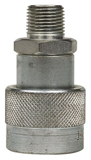 3/8" NPT MALE COUPLER STEEL BALL TYPE - PVM38F