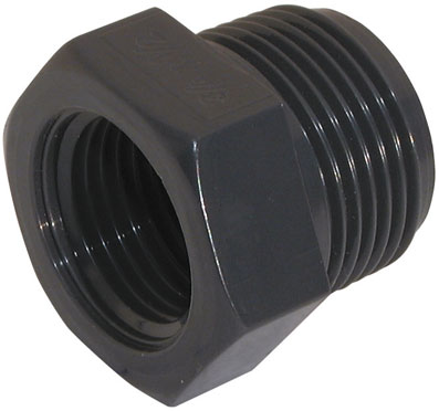 1" x 3/4" BSP REDUCING BUSH MALE/FEMALE - PVRB1-34