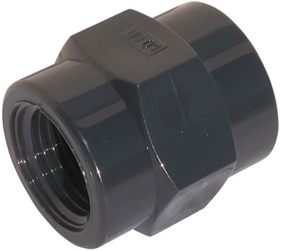 1/2" BSP FEMALE DOUBLE SOCKET PVC - PVS12