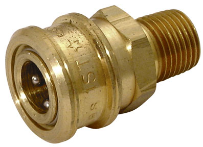 1/8" NPTF NICKEL PLATED COUPLING BRASS MALE - TB1S-10