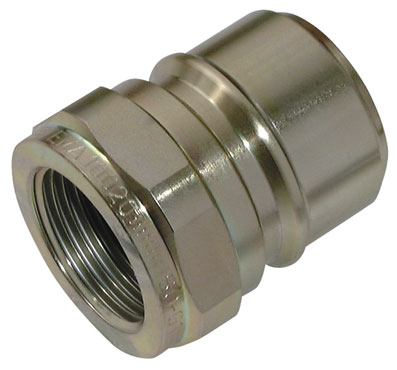 1" BSPP FEMALE STEEL PLUG VALVED NBR - TE-10020