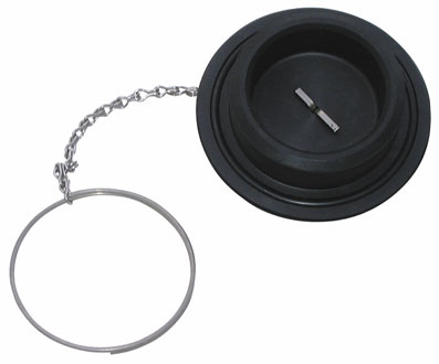 DUST PROTECTION CAP BLACK C/W CHAIN - TE-20015