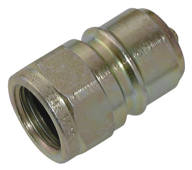 1/2" BSPP FEMALE BRASS PLUG VALVED NITRILE - TE-5020