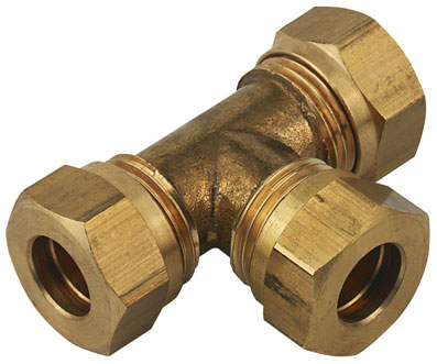 1/8" OD EQUAL BRASS TEE - TE18