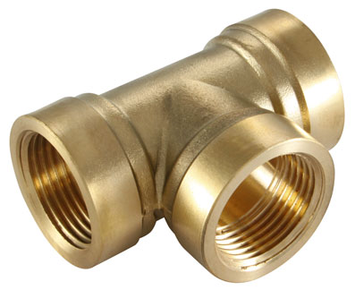 1/2" BSPT BRASS FEMALE TEE EQUAL - UP8-12