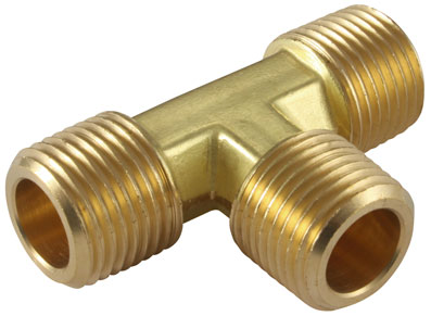 1/8" BSPT BRASS MALE TEE EQUAL - UP9-18