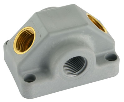 1 x 1/2" BSPP INLET, 2 x 1/2" BSPP OUTLETS - VDK20