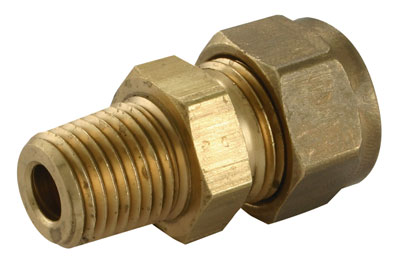 WADE BRASS COMPRESSION FITTINGS 1/4" OD X 1/8" BSPT MALE STUD COUPLING 9-00628 
