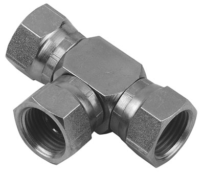 2" BSPP FEMALE SWIVEL EQUAL TEE - ZFB32