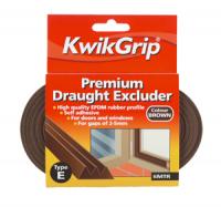 KG DRAUGHT EXCLUDER E-STRIP 9MM BROWN - KGDE-E-BN