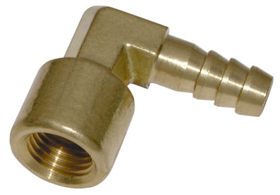 1/4" Fi BSPP x 5/16" (8mm) Brass Hose Tail Elbow - FET14-516