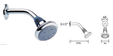 SIRRUS - Single-Function Shower Head & Arm with - FRK-CP