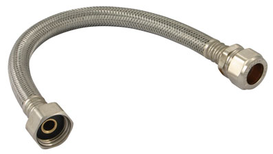 22mm x 22mm x 300mm 12.5mm Bore Flexible Pipe Connector - FTC22-22-30