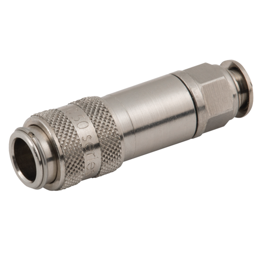 6 MM Push In Coupling Nickel Plated - 050CVPS06BNN 