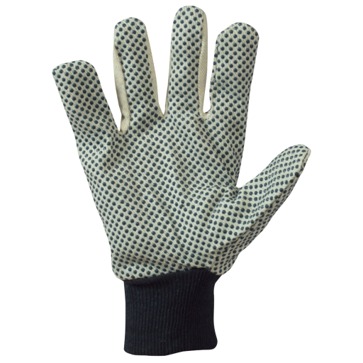 Size 9 Polka Dot Cotton Knitwrist Gloves - 1231100 