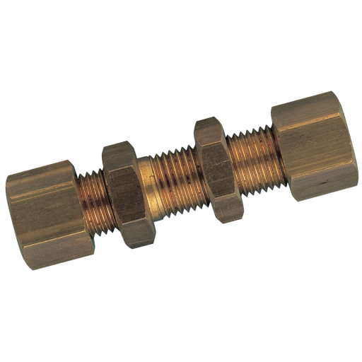 10mm OD Bulkhead Brass Connector - 13465-10 