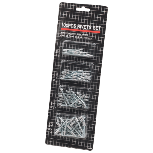 100 PC Blind Rivets Assortment - 2021-0233 