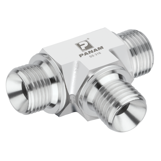 3/4" BSPP Male Equal Tee 316 Stainless Steel - 2025-2449 
