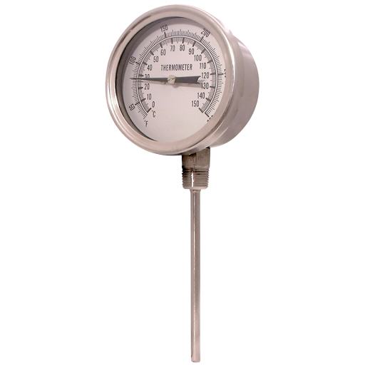 100mm Temp Gauge 0-60c Bottom Entry - 2052-8907 