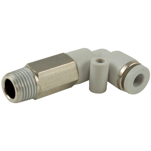 04mm X M5 Grey Male Stud Elbow Extended - 2175-0940 
