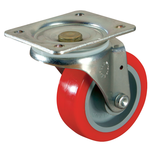 100m Swivel Caster Plate Fitting Poly - 422PNB 