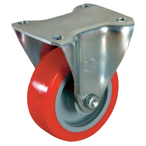 100mm Fixed Castor Plate Fitting Poly - 429PNB 