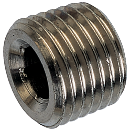 1/8" BSPT Male Blank Plug Stainless Steel - 62325-1/8 